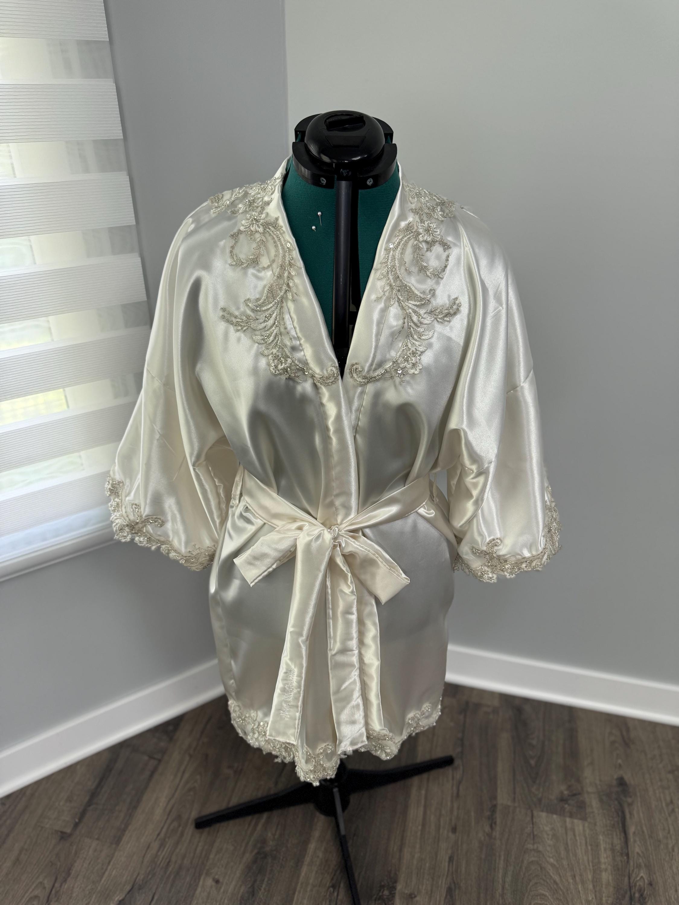 Repurpose Robe Custom Bridal Satin Robe / Repurposed Entirely From Your Wedding Dress ...