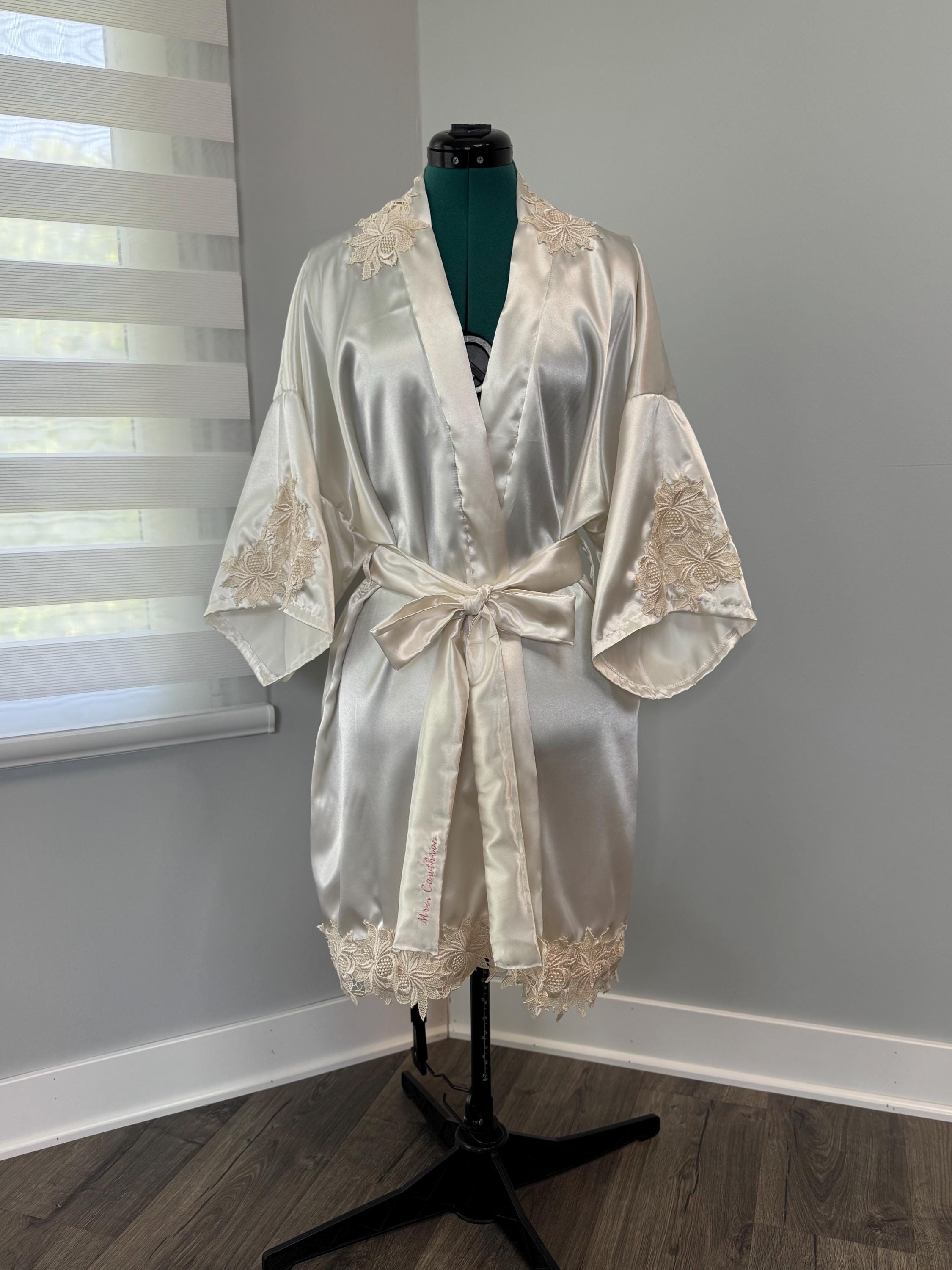 Repurpose Robe Custom Bridal Satin Robe / Repurposed Entirely From Your Wedding Dress ...