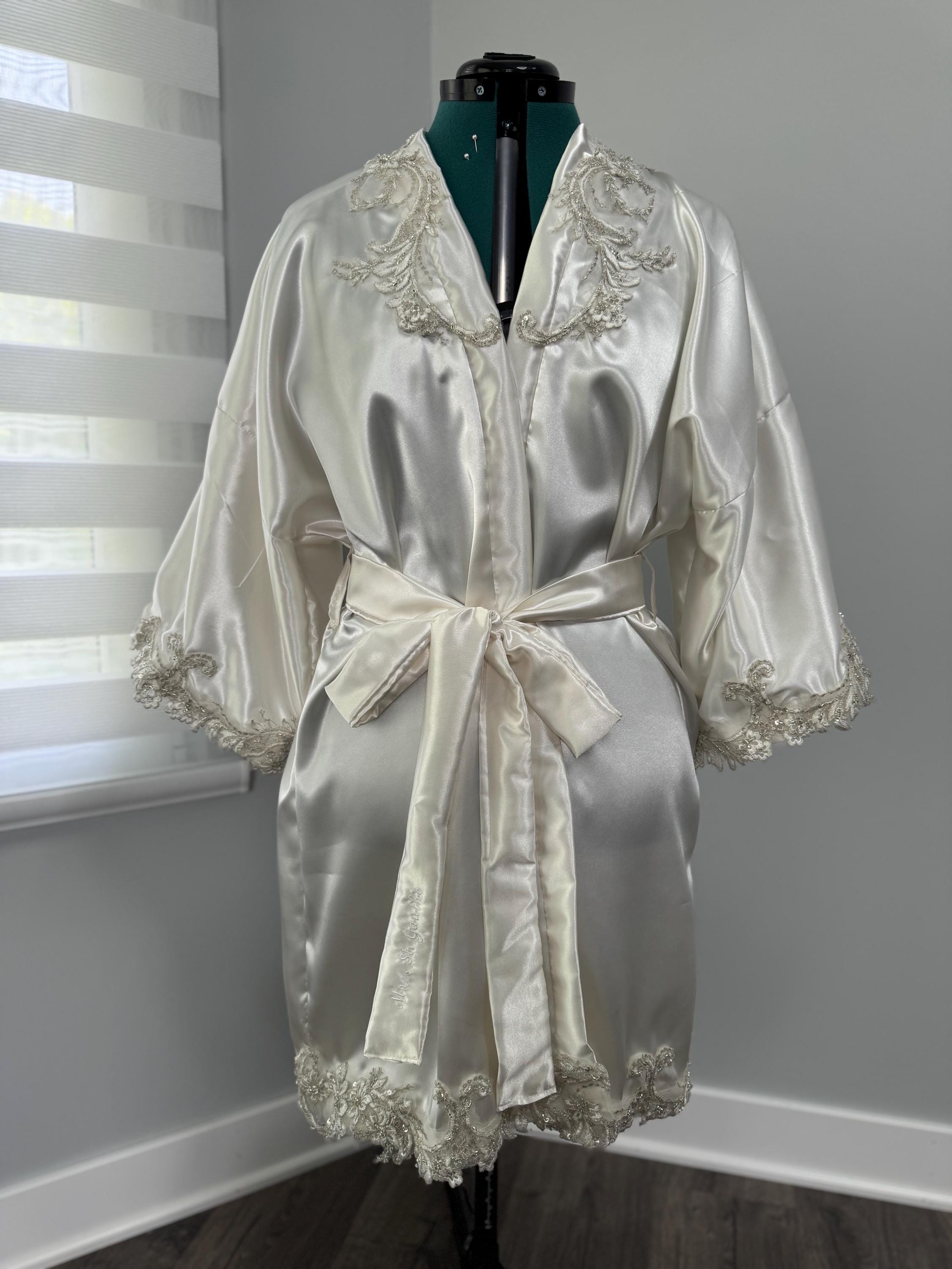Repurpose Robe Custom Bridal Satin Robe / Repurposed Entirely From Your Wedding Dress ...