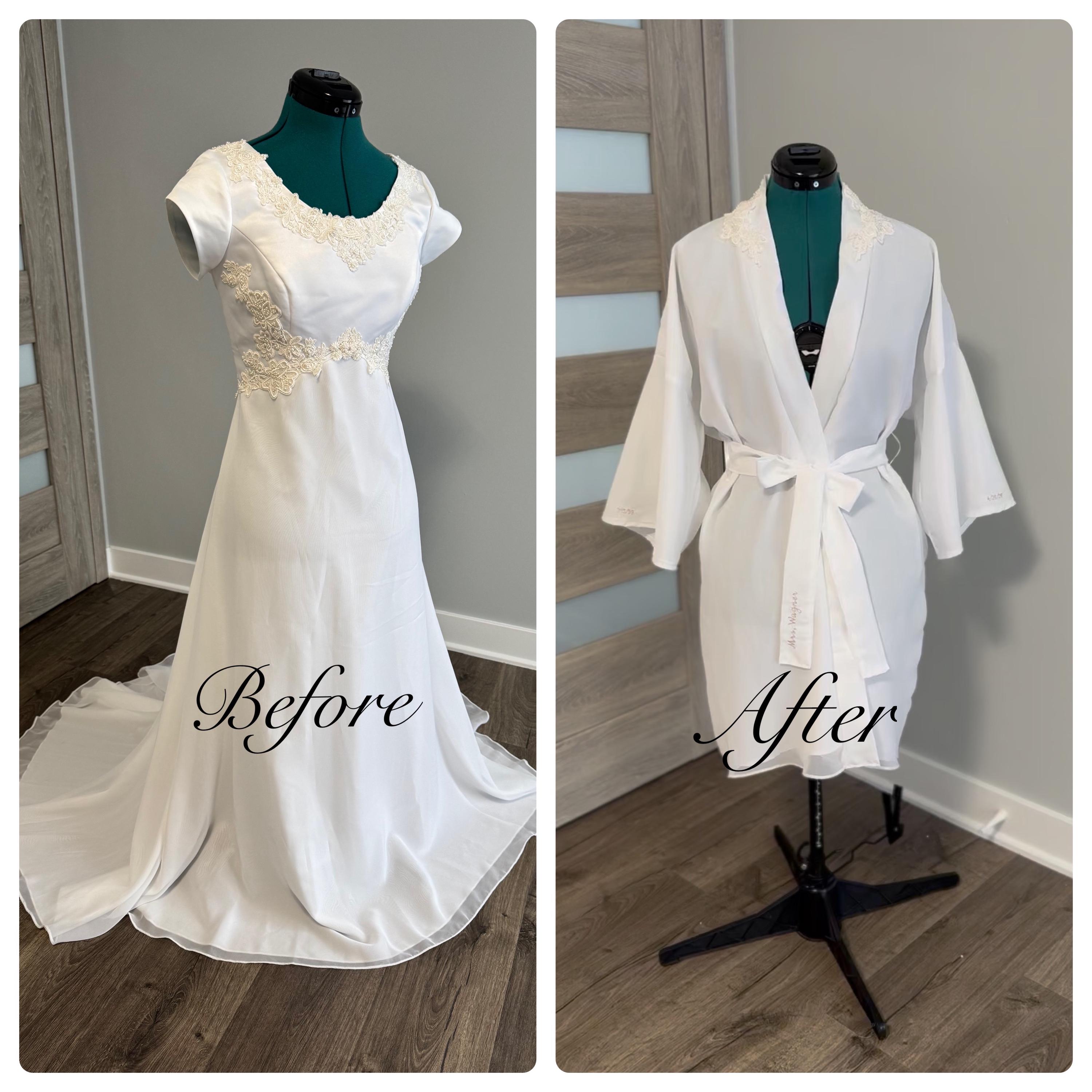 Repurpose Robe Custom Bridal Satin Robe / Repurposed Entirely From Your Wedding Dress ...