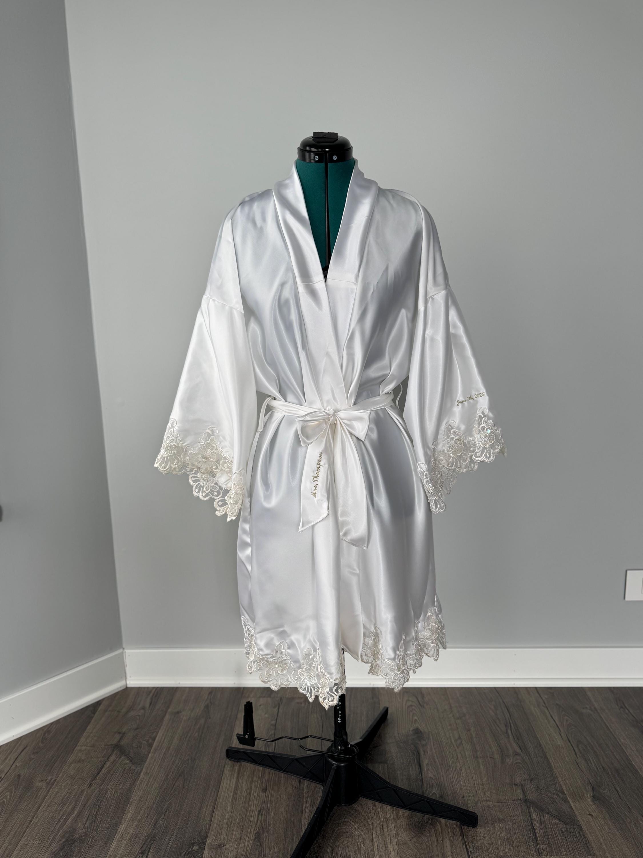 Custom Bridal Satin Robe / Repurposed Entirely From Your Wedding Dress ...