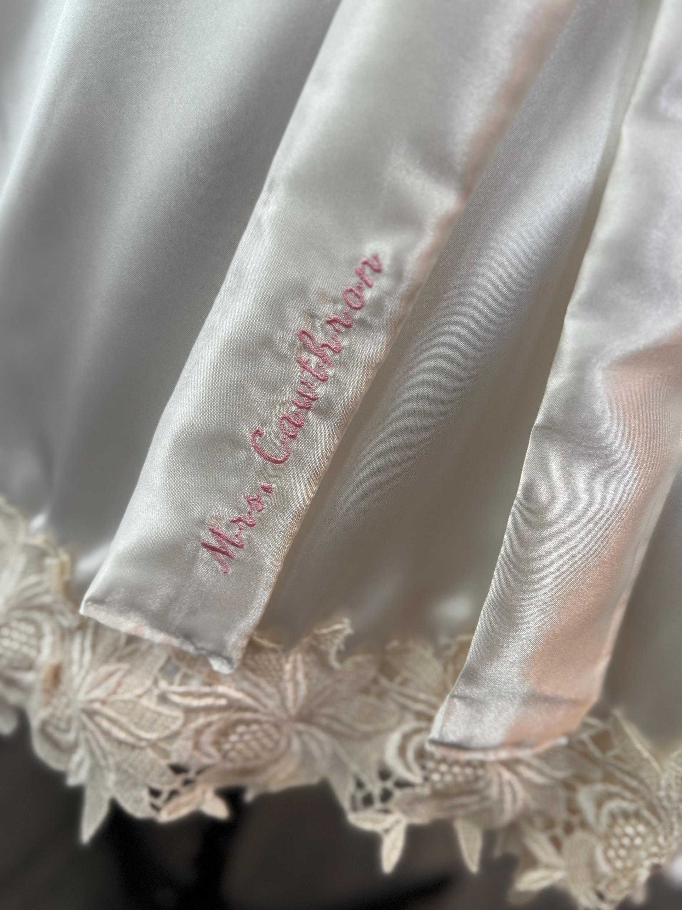 Repurpose Robe Custom Bridal Satin Robe / Repurposed Entirely From Your Wedding Dress ...