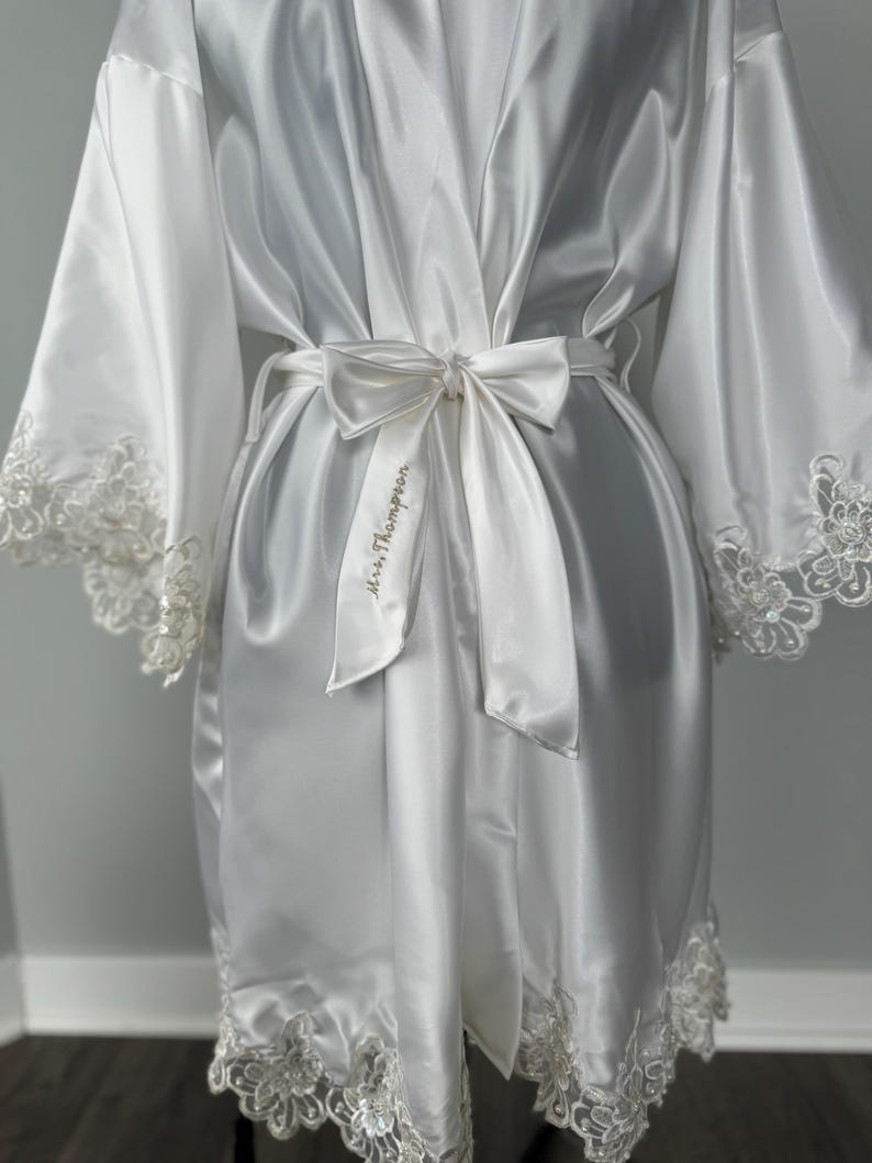 Custom Bridal Satin Robe / Repurposed Entirely From Your Wedding Dress ...