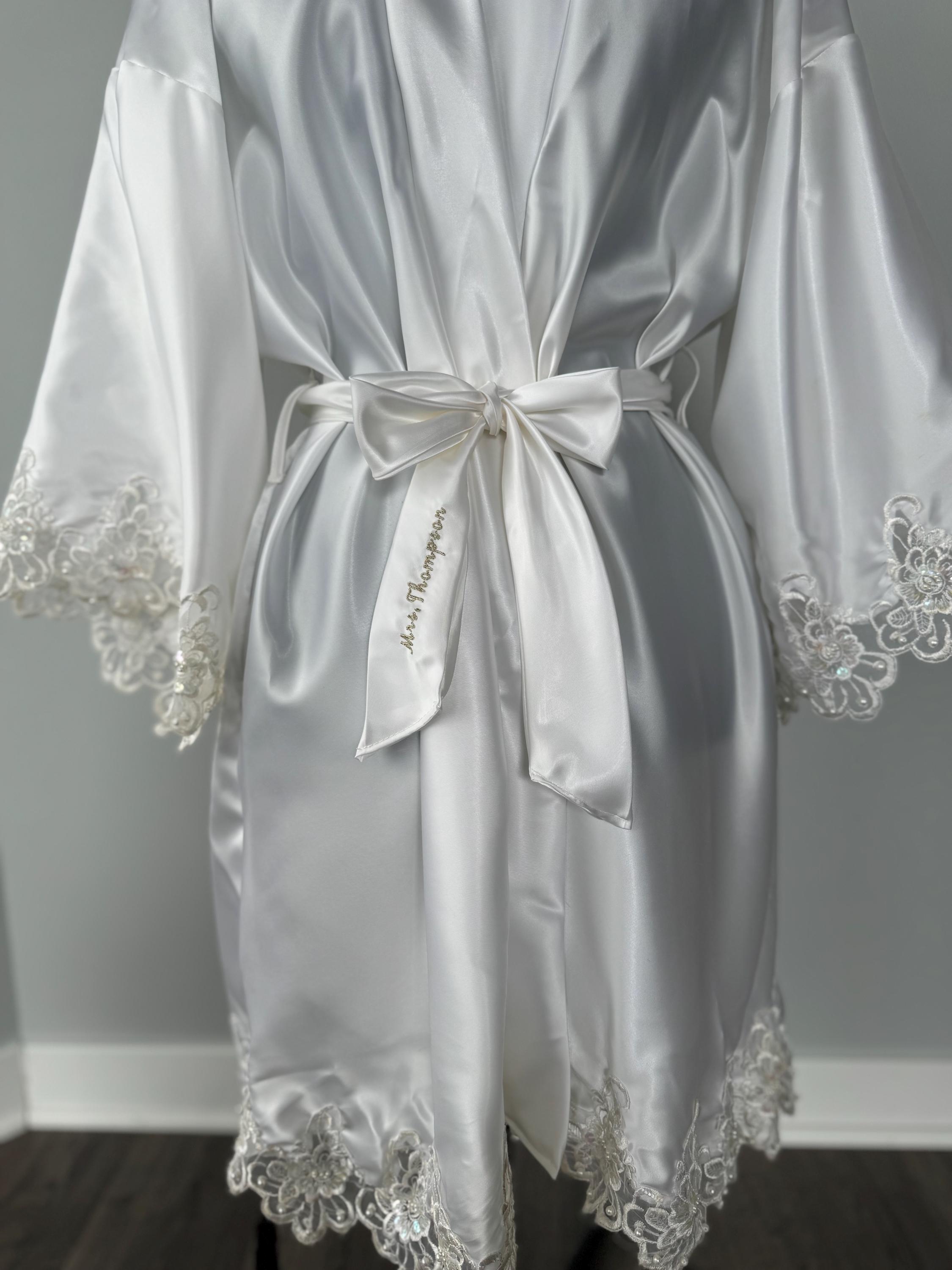 Custom Bridal Satin Robe / Repurposed Entirely From Your Wedding Dress ...