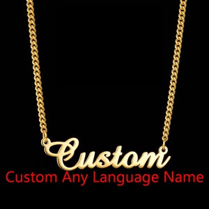 Name Necklace Gold,Personalized Letter Necklace,Custom Name Necklace Pendant,Nameplate Gifts,Bridesmaid Necklace,Custom Jewelry,Best Gifts