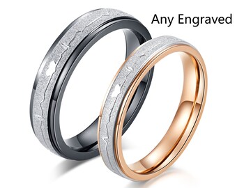 DVANIS 2PCS Ring Set Stainless Steel Forever Love Engraving Promise Rings Matching Set DVANIS 2PCS Ring Set Stainless Steel Forever Love Engraving Promise Rings Matching Set
