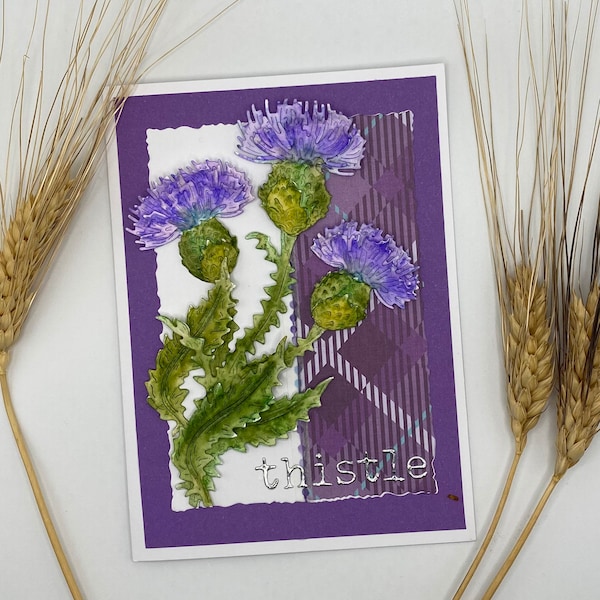 Rustic Thistle card for Mother’s Day, Father’s Day, birthday, anniversary, sympathy, get well, retirement or any other occasion.