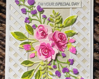 Roses card for birthdays, anniversaries, weddings, Mother’s Day or any special day occasion.