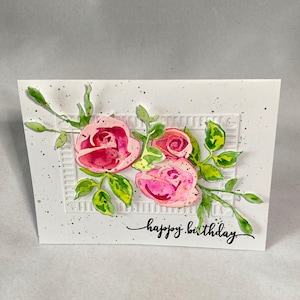 Rose handmade Birthday Card