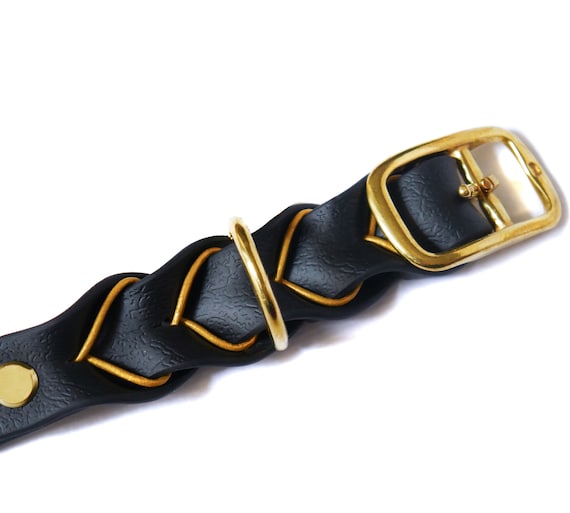 Biothane Halsband Schwarz | Verstellbar | Geflochten - Etsy