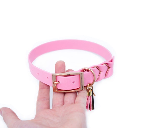 Biothane Halsband Pastell-rosa | Verstellbar | Geflochten - Etsy