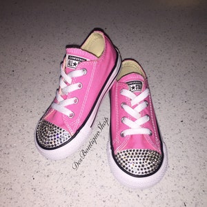 Authentic Swarovski Crystal Converse Chuck Taylor All Star Low Top Infant & Toddler Sneakers Custom Handmade PICK A COLOR!