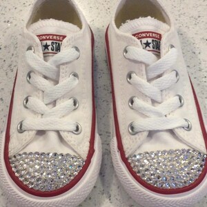 Authentic Swarovski Crystal Converse Chuck Taylor All Star Low Top Infant & Toddler Sneakers Custom Handmade Pick A Color!