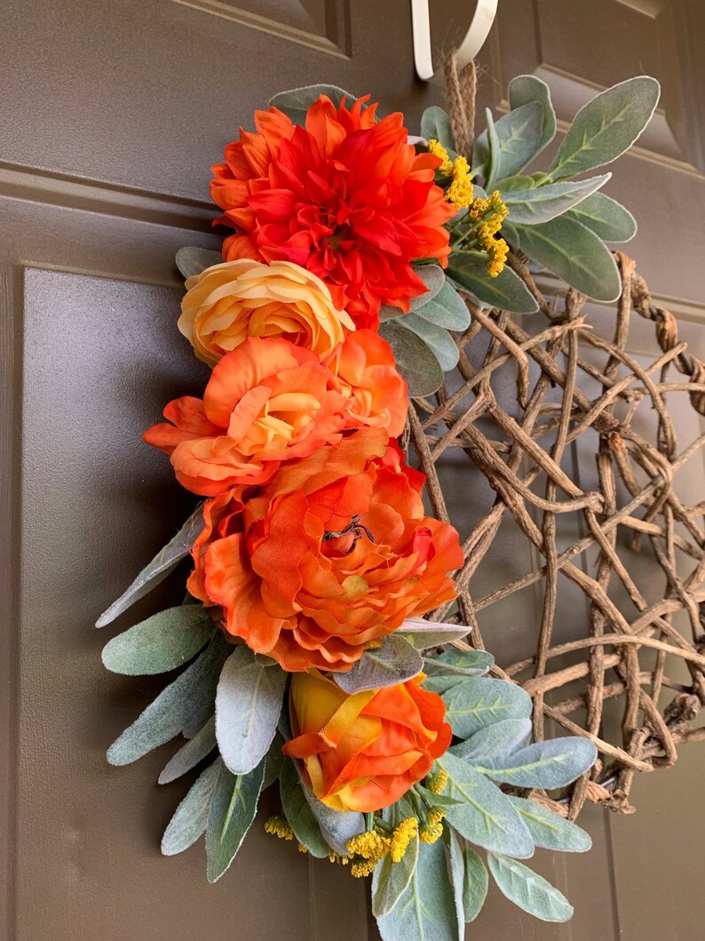 Floral Twig Wreath Etsy