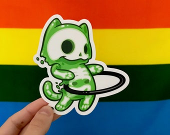 Slime Kitty Hula Hoop Sticker