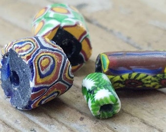 Old African Trade Tanga Triangle Bead 30x50mm SKU-TB-407