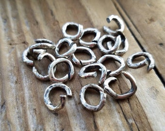 Saw cut silver plated jumprings for Chain mail chainmaille jewelry making 16pc Silver Jump Rings AWG 9mm O rings connectors 12 Gauge