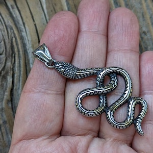 Antique Silver Snake Pendant