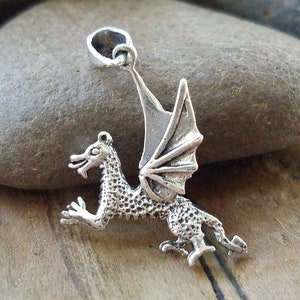 Dragon Sterling Silver Charm Pendant