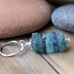 Roman Glass and Sterling Silver Charm Pendant