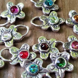 Swarovski Crystal Flower Birthstone Charm