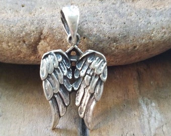 Angel Wing Sterling Silver Pendant Charm