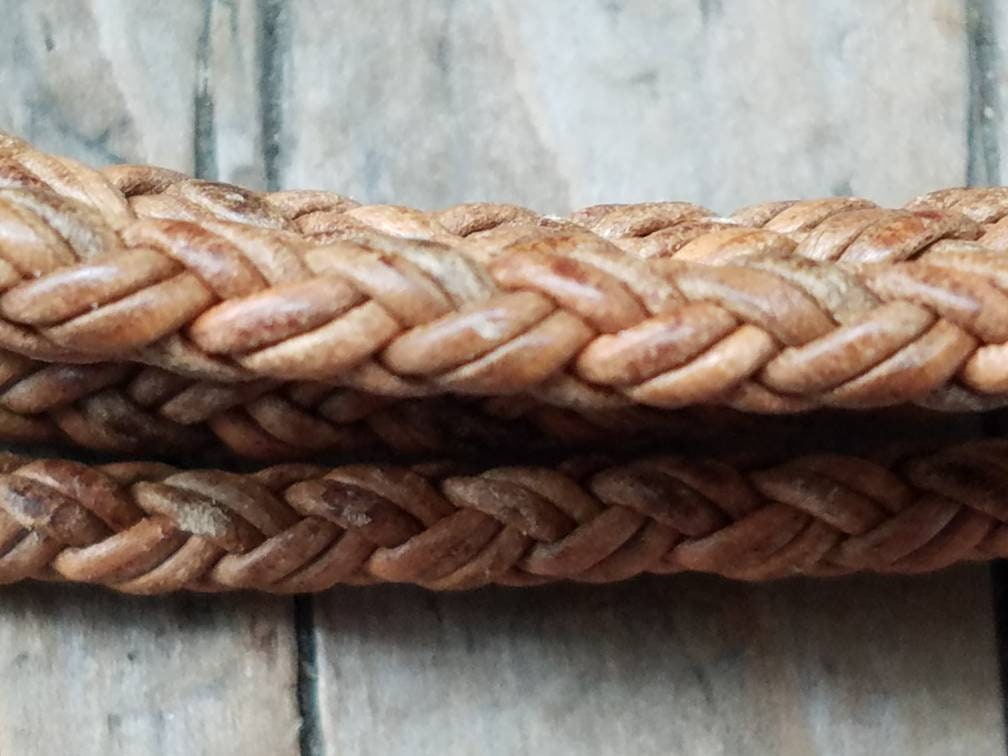 5mm Light OR Dark Brown Round Braided Leather Cord Brown Lead | Etsy