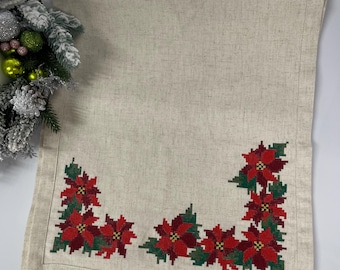Christmas Poinsettia Machine Embroidery Design,files DST,PES,JEF