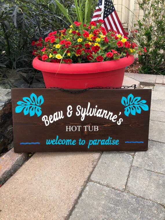 Personalized Pool Sign Towel Rack Swimsuit Hot Tub Towel Rack Swimsuit Hot Tub, Hot Tub Towel Warmer