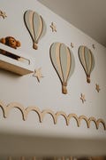 Wooden Hot Air Balloon Wall Decor |  Baby Room Hanging | Kids Room Decor | Handmade Wooden Nursery Decoration product logo