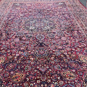 Stunning Top Quality Palace Size Handmade Antique Oriental Rug, Mint Condition, Spectacular Colors & Details, Natural Dyes, 11'9"x17'9"