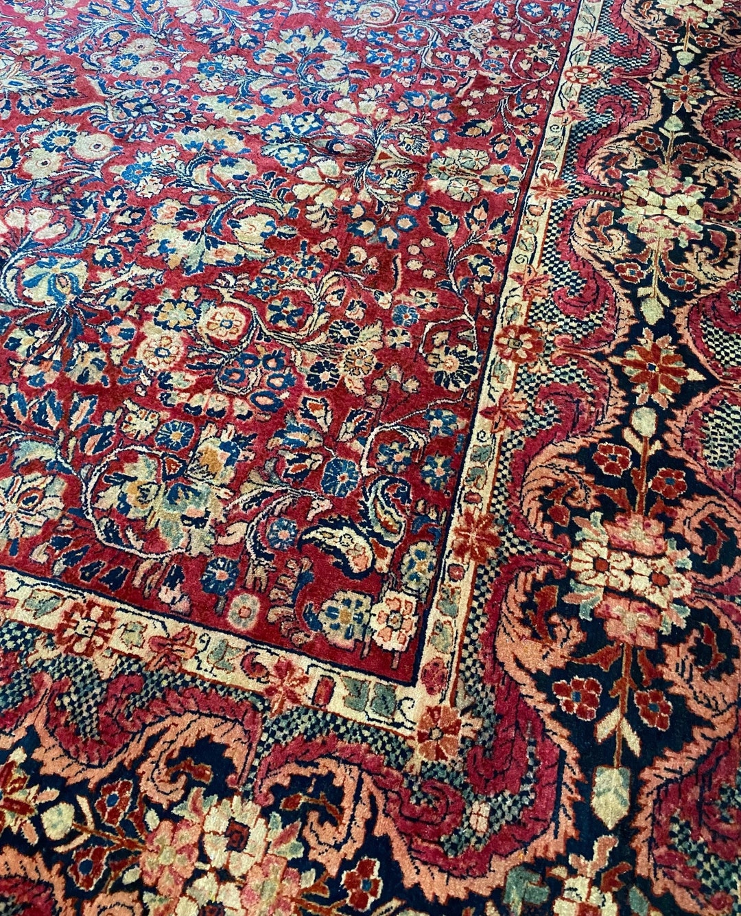 Antique Handmade Victorian Design Fine Quality Oriental Rug, Jewel ...