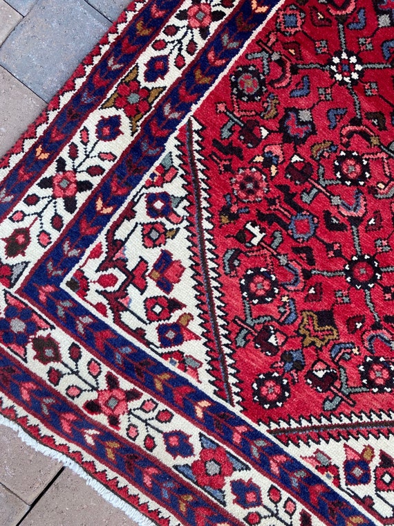 Tapis Ancien En Laine Fait Main - Floral Oriental Runner - 172x115cm - Star - Lavé