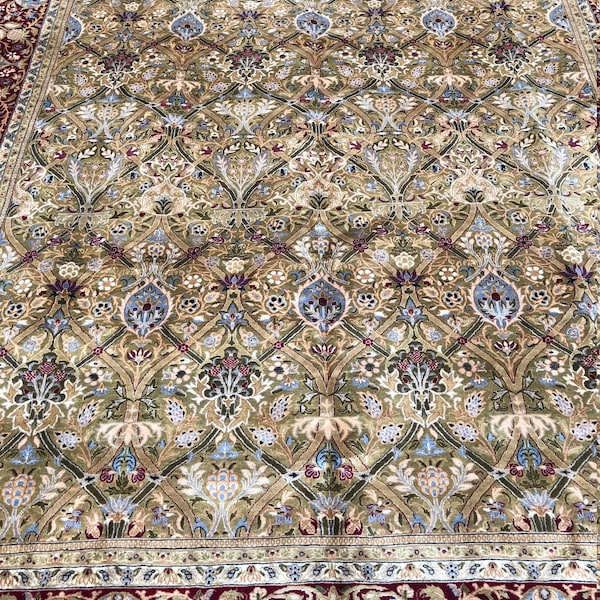 Marke neue elegante handgemachte pakistanische Bereich Teppich, Allover einzigartige orientalische Design, 8'1 "x 10'1"
