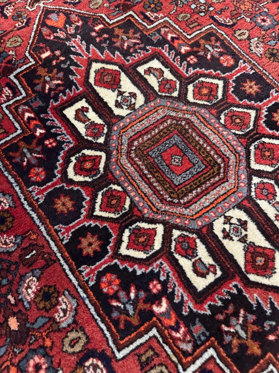 ハンドメイドヴィンテージ トライバルメダリオンラグ：オリエンタル