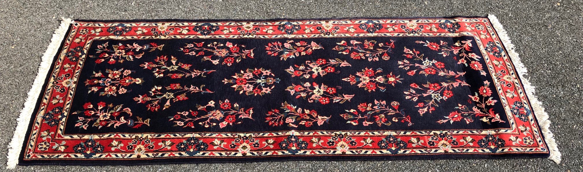 Vintage Oriental Runner Handmade in India Allover Floral Etsy