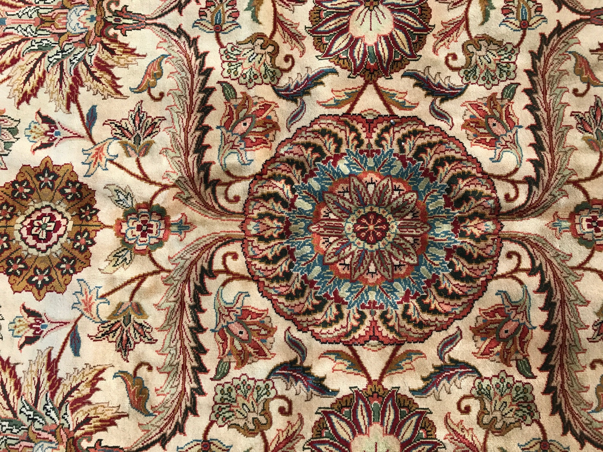 Elegant Brand New Handmade in India Palace Size Floral Rug, Intricate ...