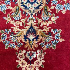 Vintage Handmade Lush Red Oriental Rug, Traditional Floral & Medallion
