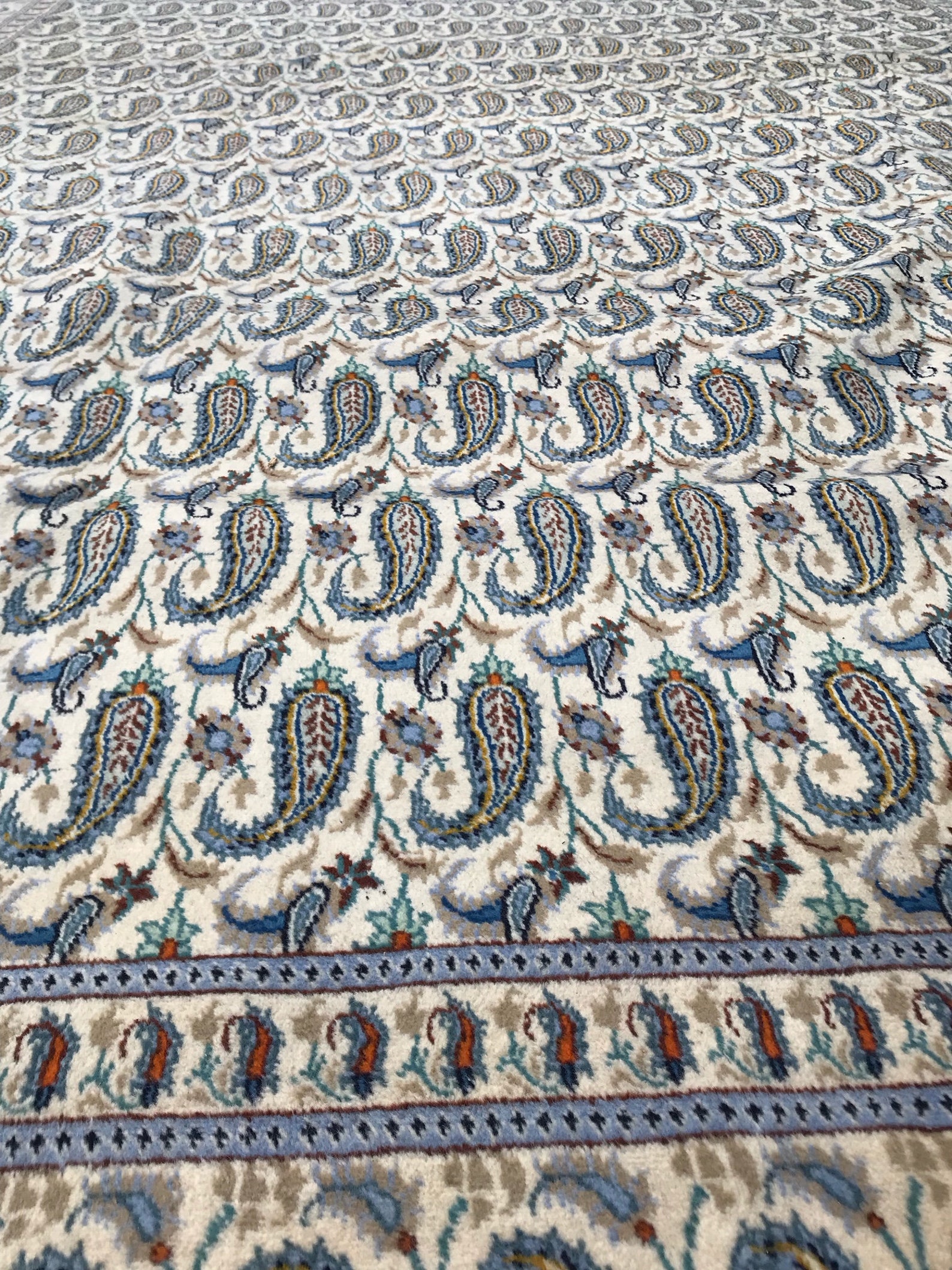 Vintage High Quality Paisley Allover Design Area Rug Ivory & - Etsy