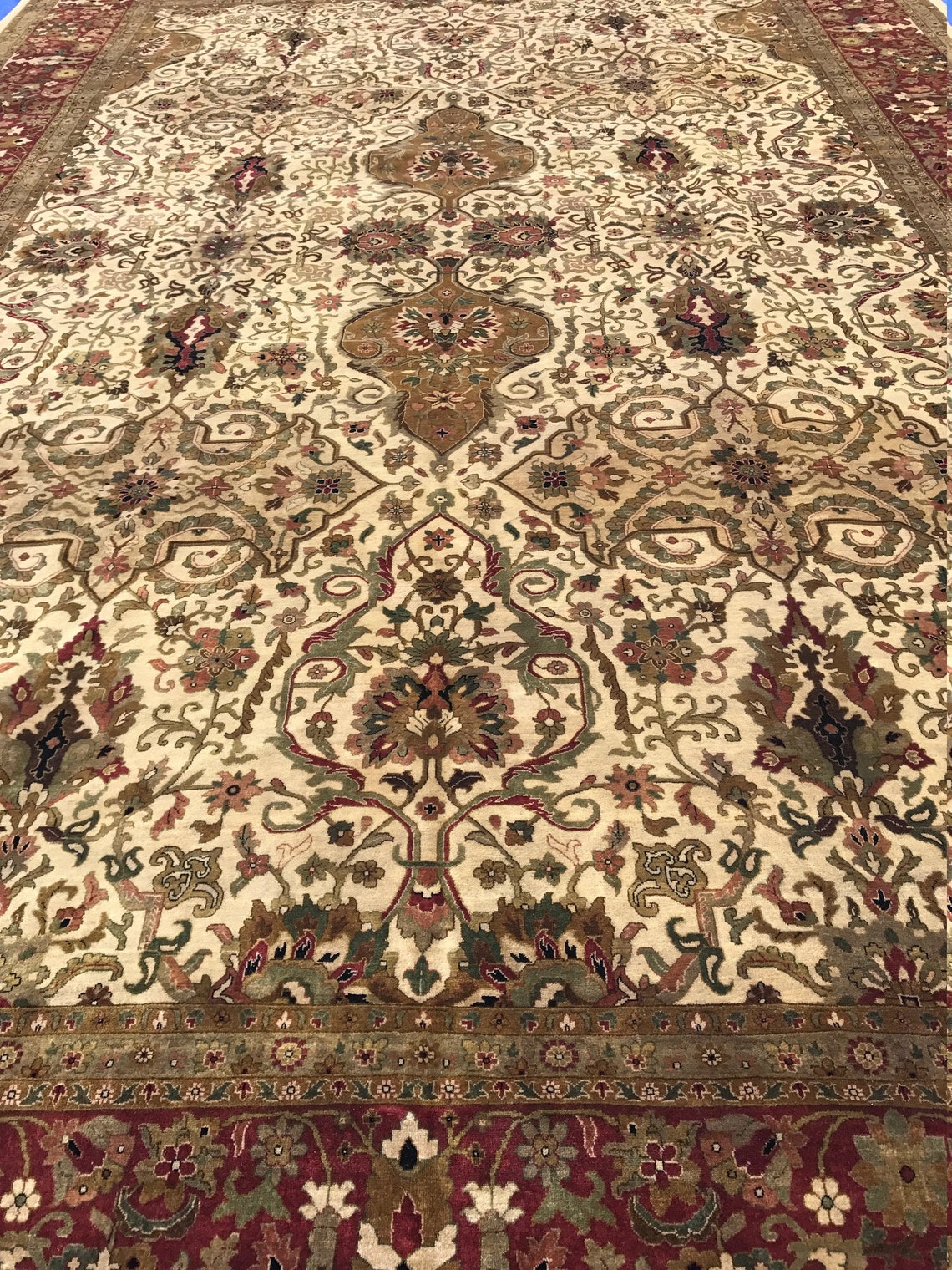 Stunning Brand New Handmade in India Palace Size Rug Antique | Etsy