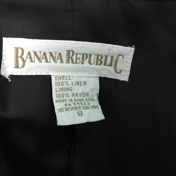 Vintage Banana Republic Women's Linen Blazer 80s … - image 7