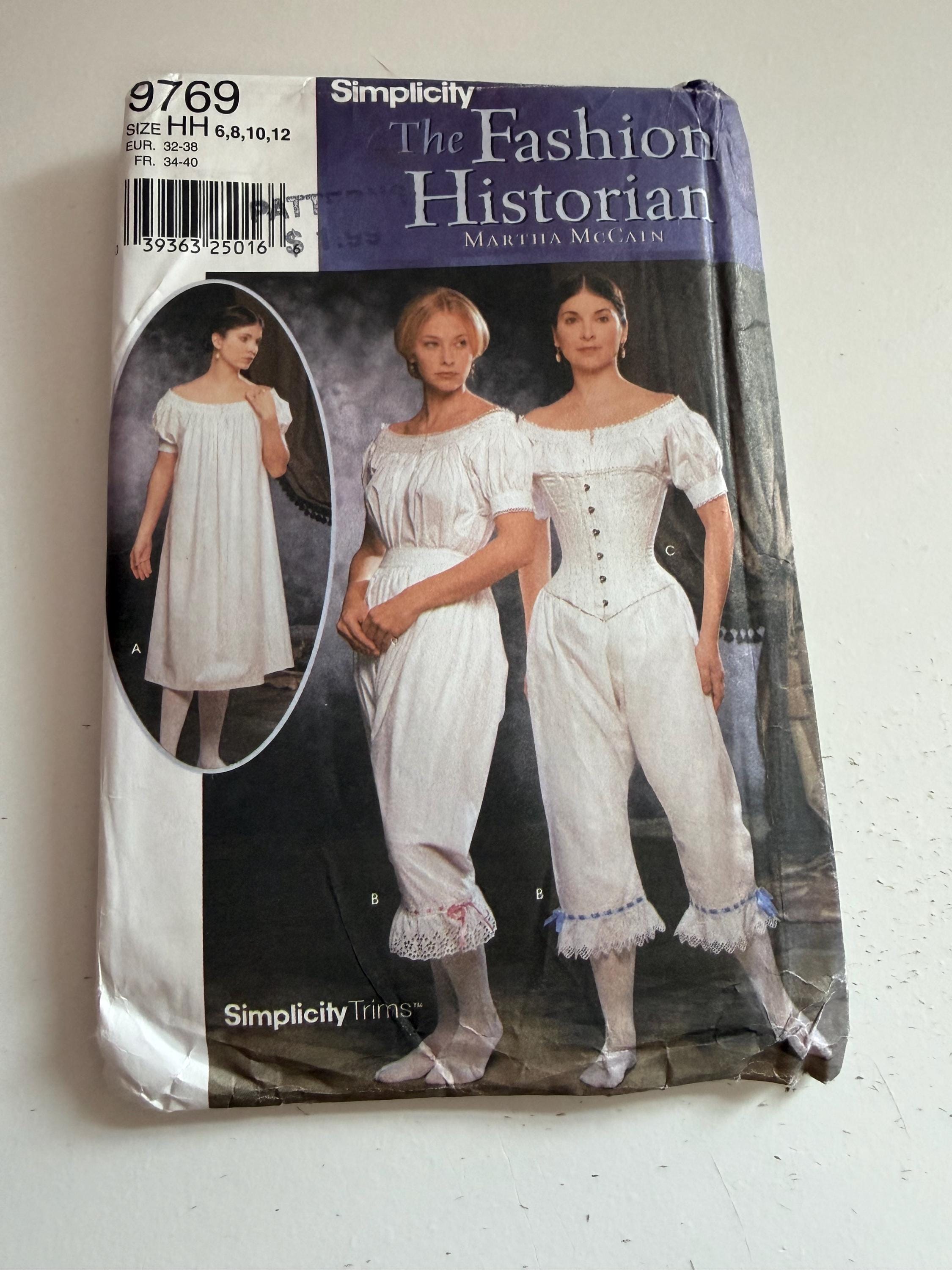 Simplicity Regency Pattern Simplicity 9769 Regency Chemise Corset Pattern the Fashion Historian ...
