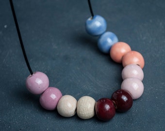 Glazed Ceramic ball beads, Handmade glazed ceramic beads 10mm diameter, Mykonos Ceramic Greek Bead Terracotta in 6 colors