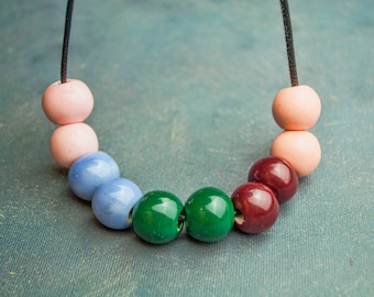 Geglazuurde keramische kralen 15-18mm, handgemaakte grote keramische bal kralen, Mykonos kralen, keramische Griekse kraal Terracotta in 4 kleuren