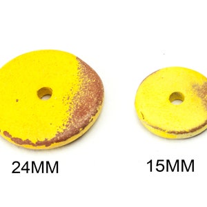 Perline rondelle da 12 mm distanziatori in ceramica greca, rondelle di colore misto, rondella a ciambella, ciambella grossa