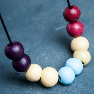 Handmade matte ceramic beads 10mm diameter, Terracotta ball beads, Mykonos Ceramic Greek Bead Terracotta in purple, white, blue, beige, red
