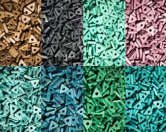 10mm Tiny Triangular Ceramic Spacer Beads, Jewelry Making Supplies