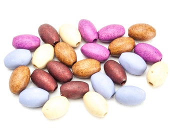 Matte ceramic tube beads, CERAMIC nut beads 15x10mm, Large ceramic beads for jewelry making, ceramic bead findings, PRC0152X10