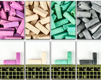 Ceramic Cube Spacer Beads, Splashed Colors, 15mm (20 pieces)