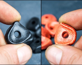 Handmade Raku Ceramic Pebble Beads – Large Hole Spacers (20-25mm)